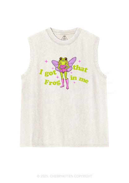 I Got That Frog Y2K Washed Muscle Tank Cherrykitten