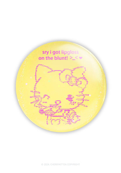 Sorry About Lipgloss 1Pc Y2K Pin Badge Cherrykitten