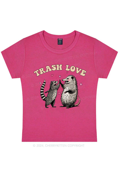 Trash Love Y2K Valentine's Day Baby Tee Cherrykitten