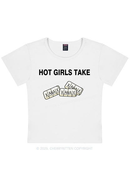Hot Girls Take Xanax Y2K Baby Tee Cherrykitten