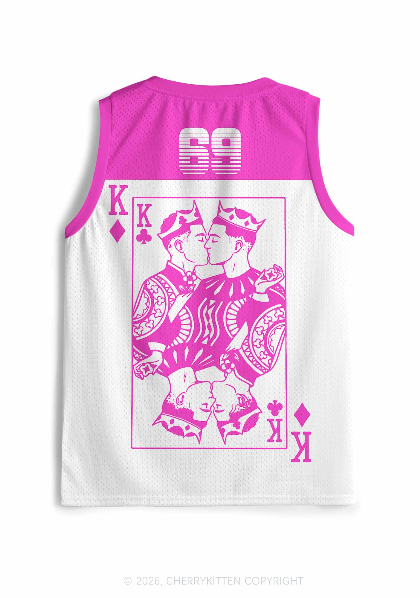 Hot Pink Gay King Pride Y2K Sport Jersey Tank Cherrykitten