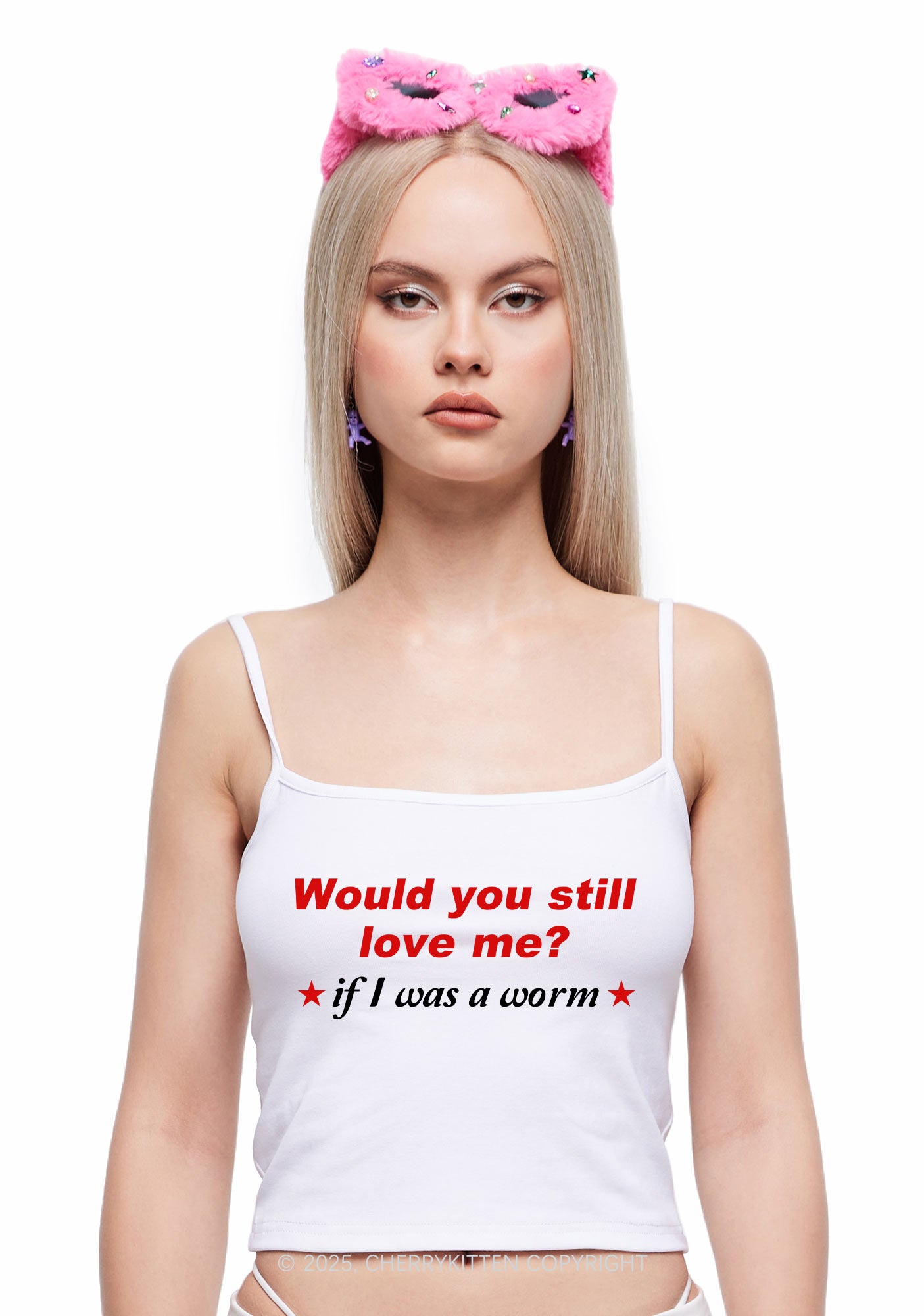 Would You Love Me Y2K Spaghetti Strap Cami Cherrykitten