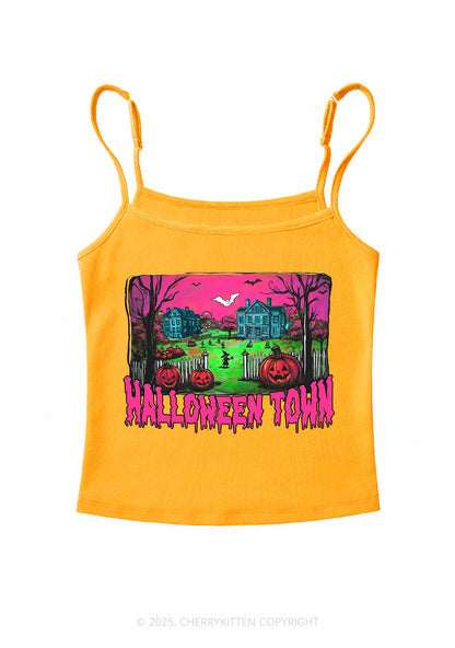 Halloween Pumpkin Town Y2K Spaghetti Strap Cami Cherrykitten