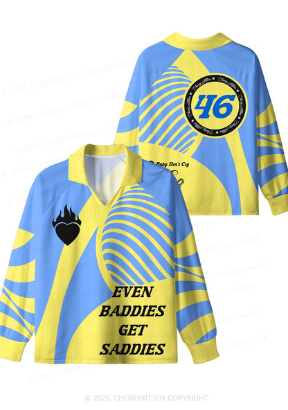 Custom Baddies Get Saddies Y2K Sport Long Sleeve Jersey Shirts Cherrykitten