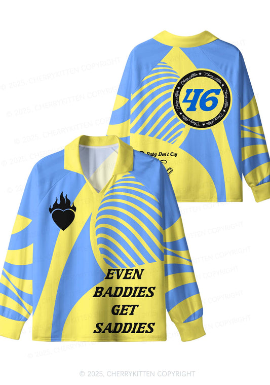 Custom Baddies Get Saddies Y2K Sport Long Sleeve Jersey Shirts Cherrykitten