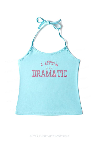 Rhinestone A Little Bit Dramatic Y2K Halter Neck Cami Cherrykitten
