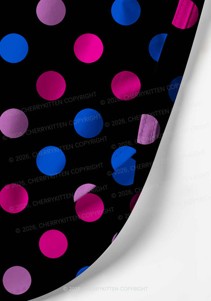 Bisexual Dots On Black Pride Y2K Print Men Beach Shorts Cherrykitten