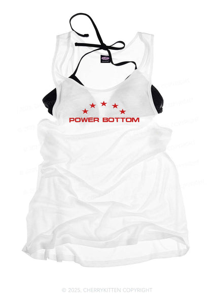 Power Bottom Pride Y2K Sheer Boyfriend Tank Cherrykitten