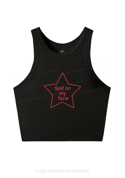 Spit On My Face Y2K Crop Tank Top Cherrykitten