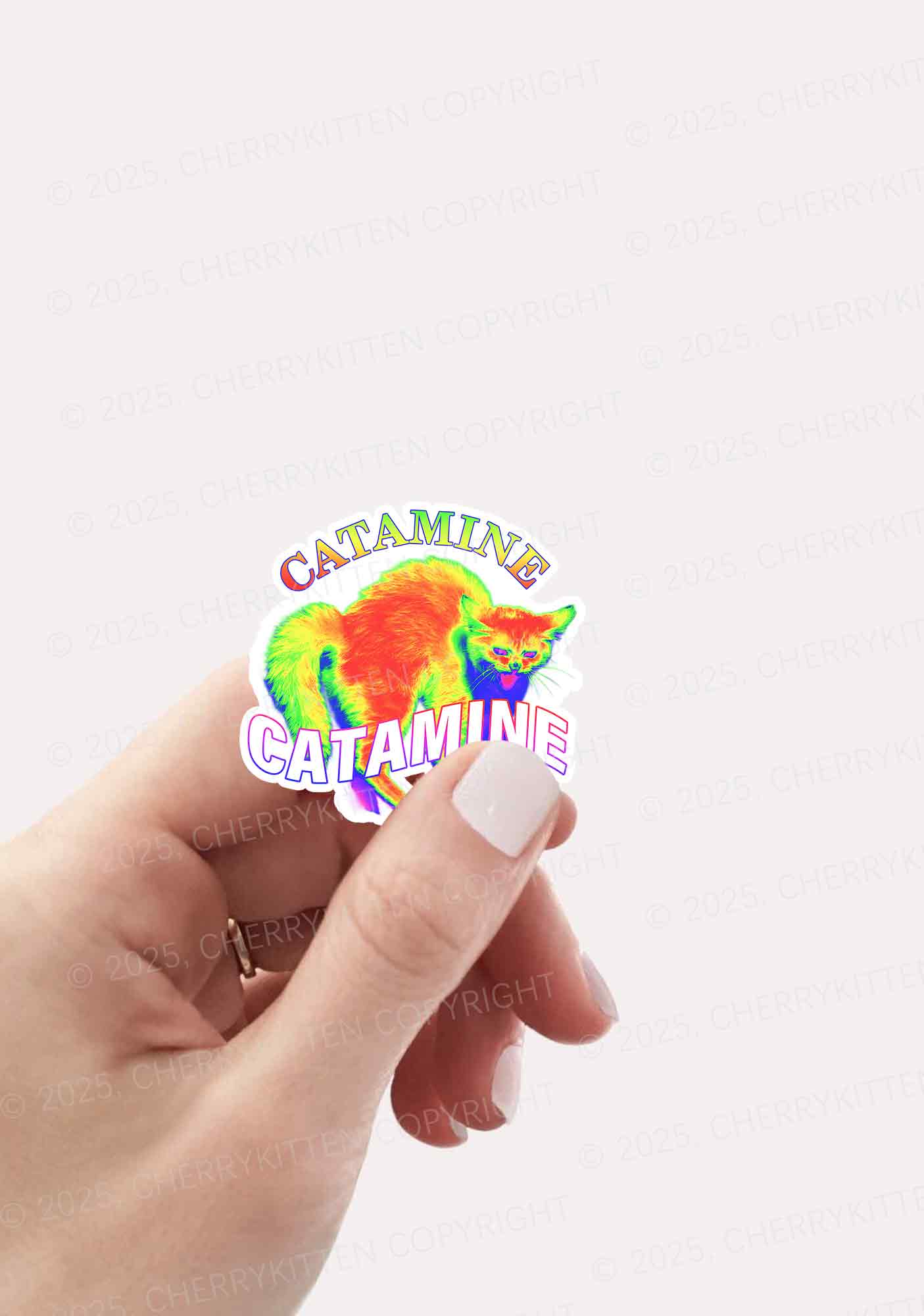 Thermal Cat 1Pc Y2K Sticker Cherrykitten