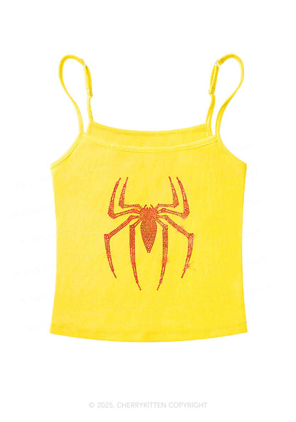 Rhinestone Red Spider Y2K Spaghetti Strap Cami Cherrykitten