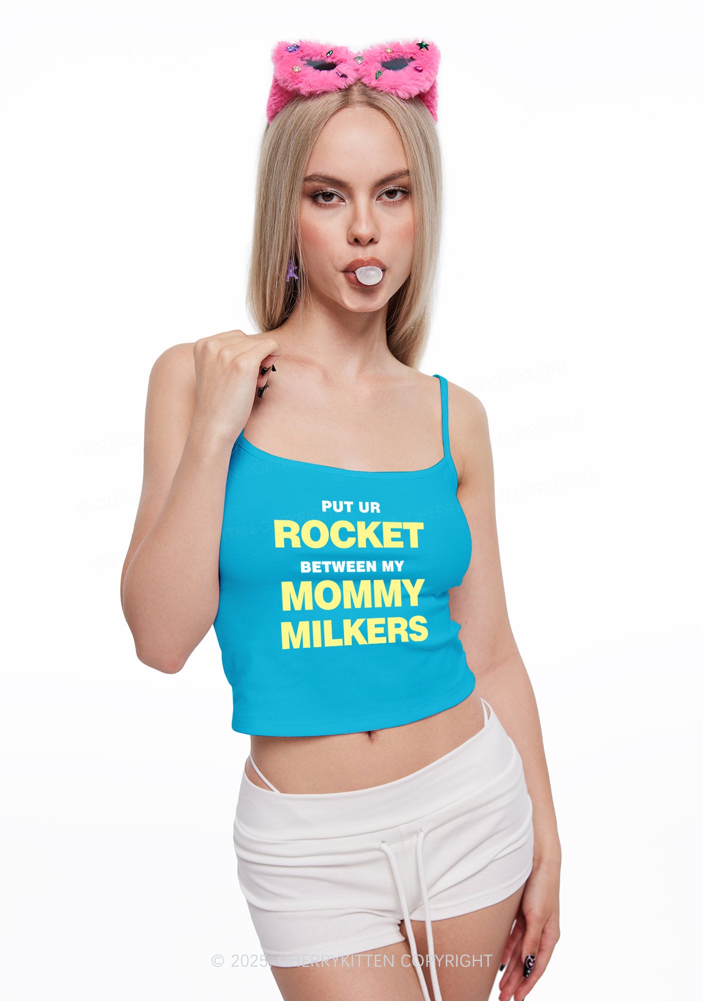Rocket Mommy Milkers Y2K Spaghetti Strap Cami Cherrykitten