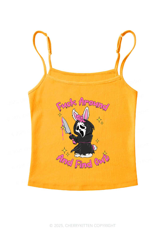 Halloween Fxxk Around Find Out Y2K Spaghetti Strap Cami Cherrykitten