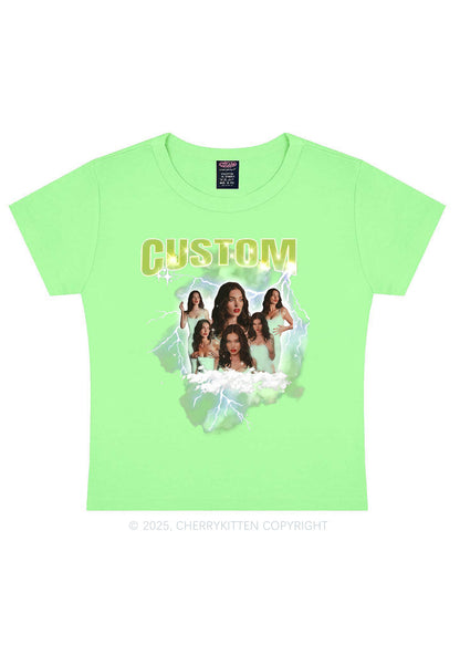 Custom Photo Storm Art Y2K Baby Tee Cherrykitten