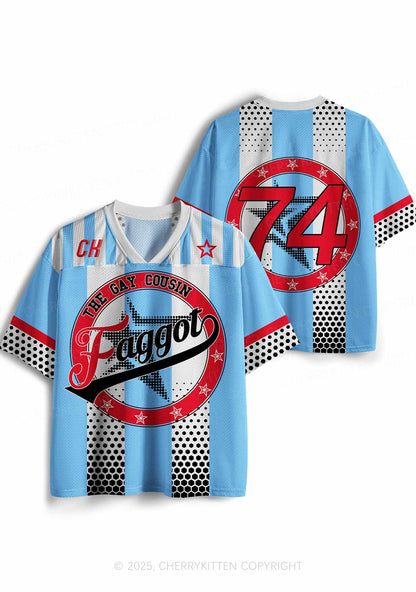 Custom Gay Cousin Faggot Pride Y2K Sport Jersey Shirts Cherrykitten