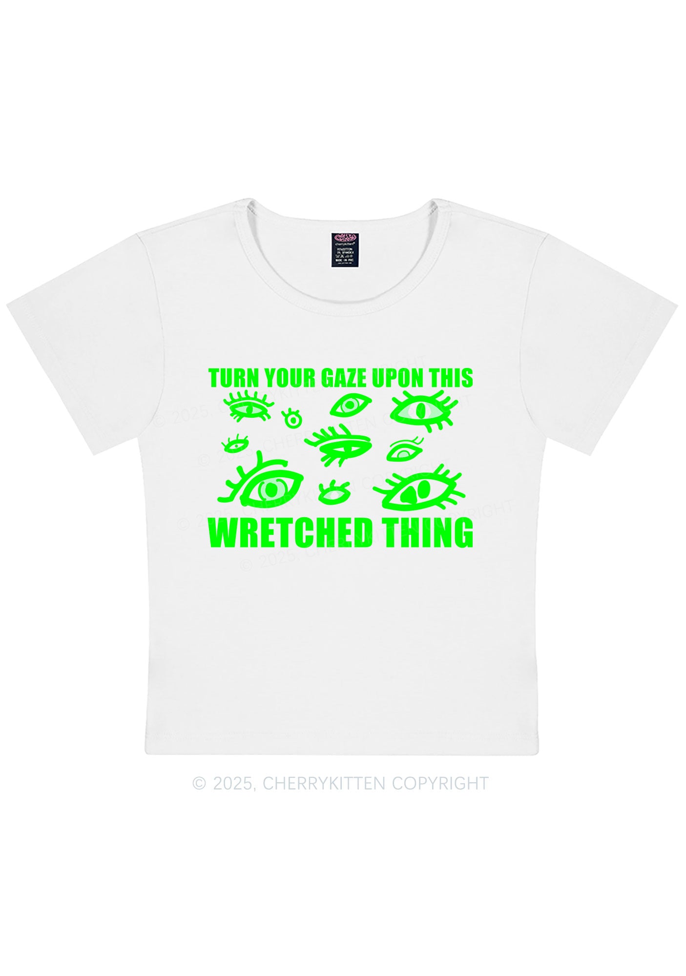Turn Your Gaze Upon This Y2K Baby Tee Cherrykitten