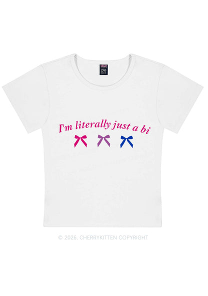 Im Literally Just A Bi Pride Y2K Baby Tee Cherrykitten