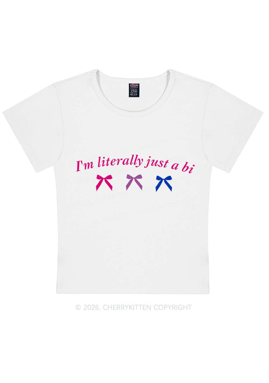 Im Literally Just A Bi Pride Y2K Baby Tee Cherrykitten