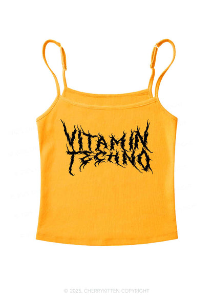 Vitamin Techno Y2K Spaghetti Strap Cami Cherrykitten