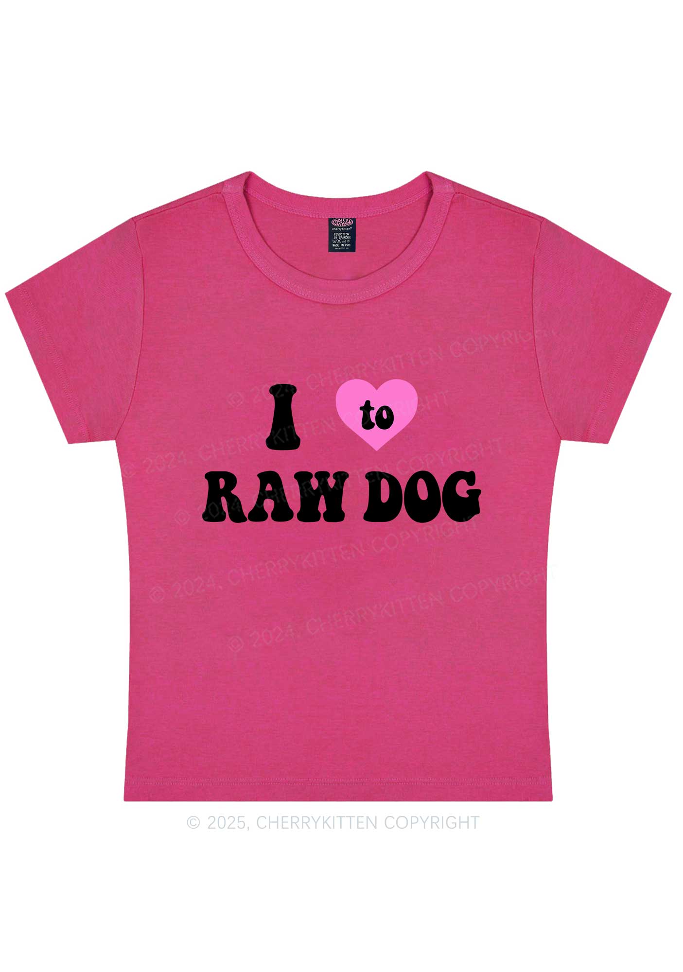 I Love Raw Dog Y2K Baby Tee Cherrykitten