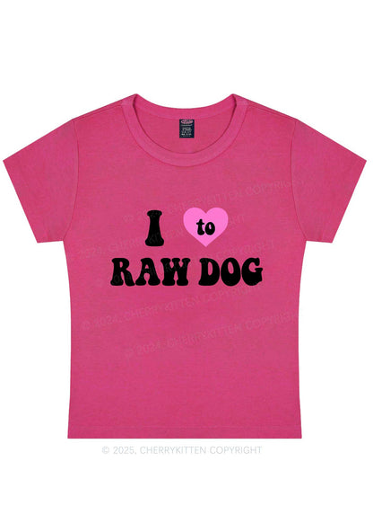 I Love Raw Dog Y2K Baby Tee Cherrykitten