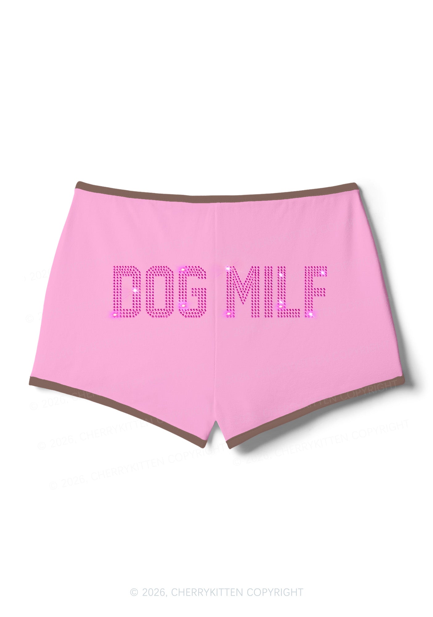Rhinestone Dog Mxxf Y2K Booty Shorts Cherrykitten
