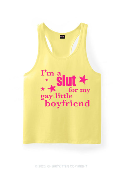 Slxt For My Gay Little BF Pride Y2K Men Racerback Tank Top Cherrykitten