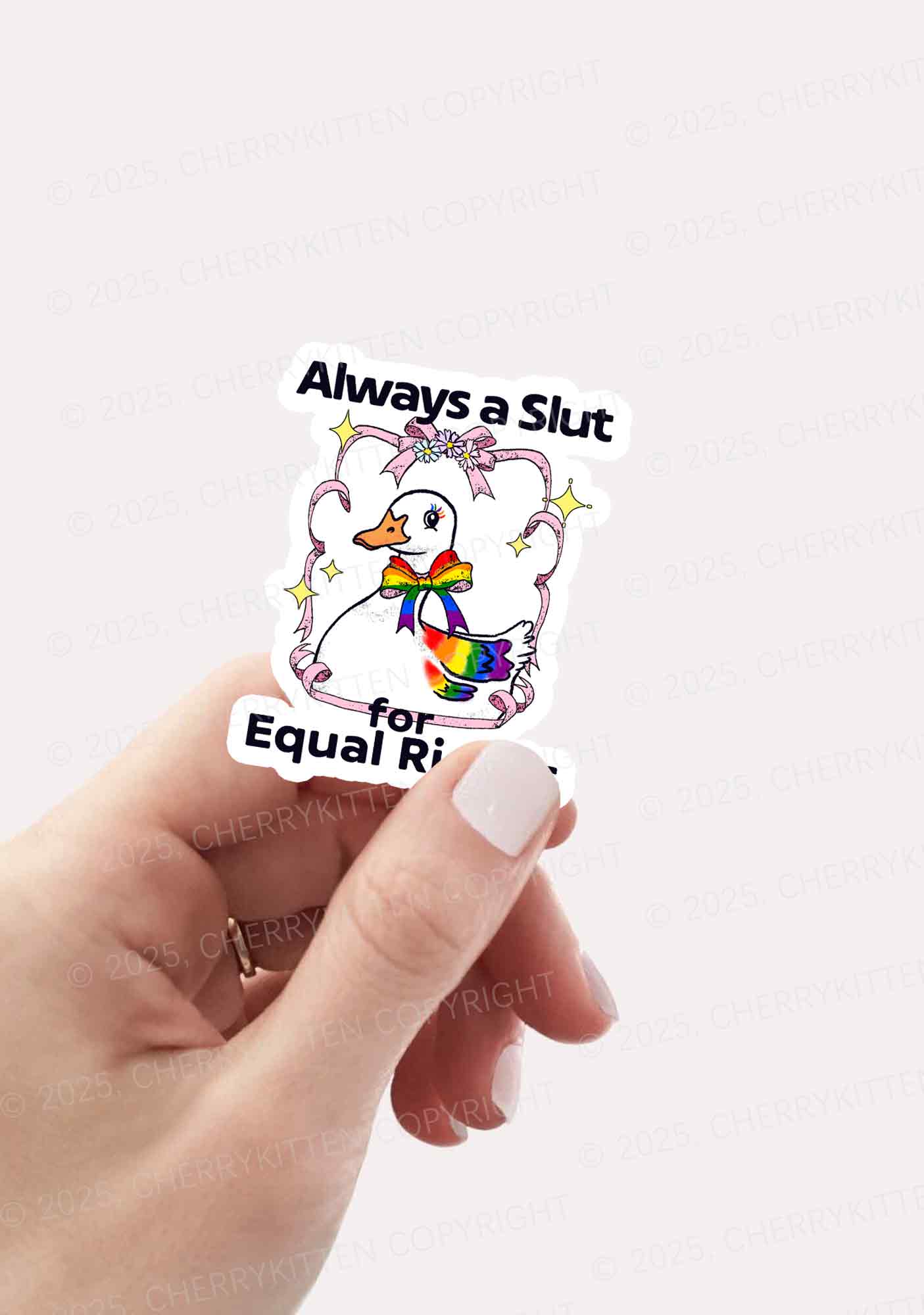 Slxt For Equal Rights Pride 1Pc Y2K Sticker Cherrykitten