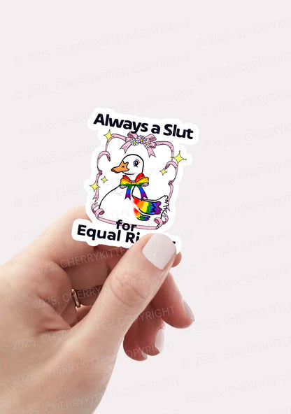 Slxt For Equal Rights Pride 1Pc Y2K Sticker Cherrykitten