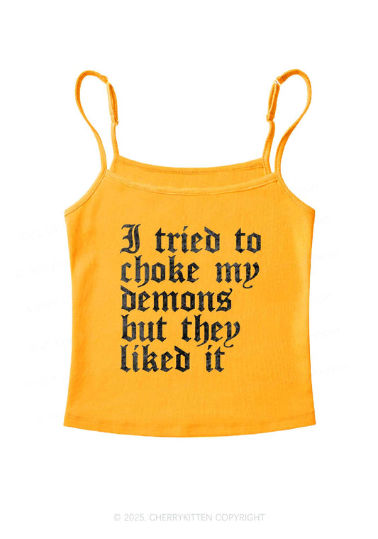 Halloween Choke Demons They Liked Y2K Spaghetti Strap Cami Cherrykitten