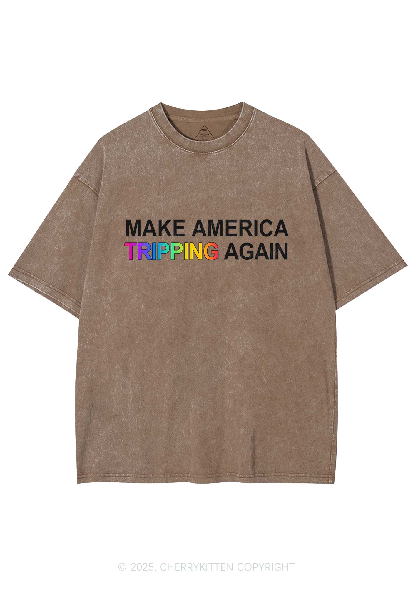 Make America Tripping Again Y2K Washed Tee Cherrykitten