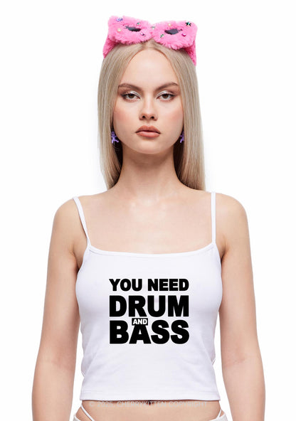 Need Drum And Bass Y2K Spaghetti Strap Cami Cherrykitten