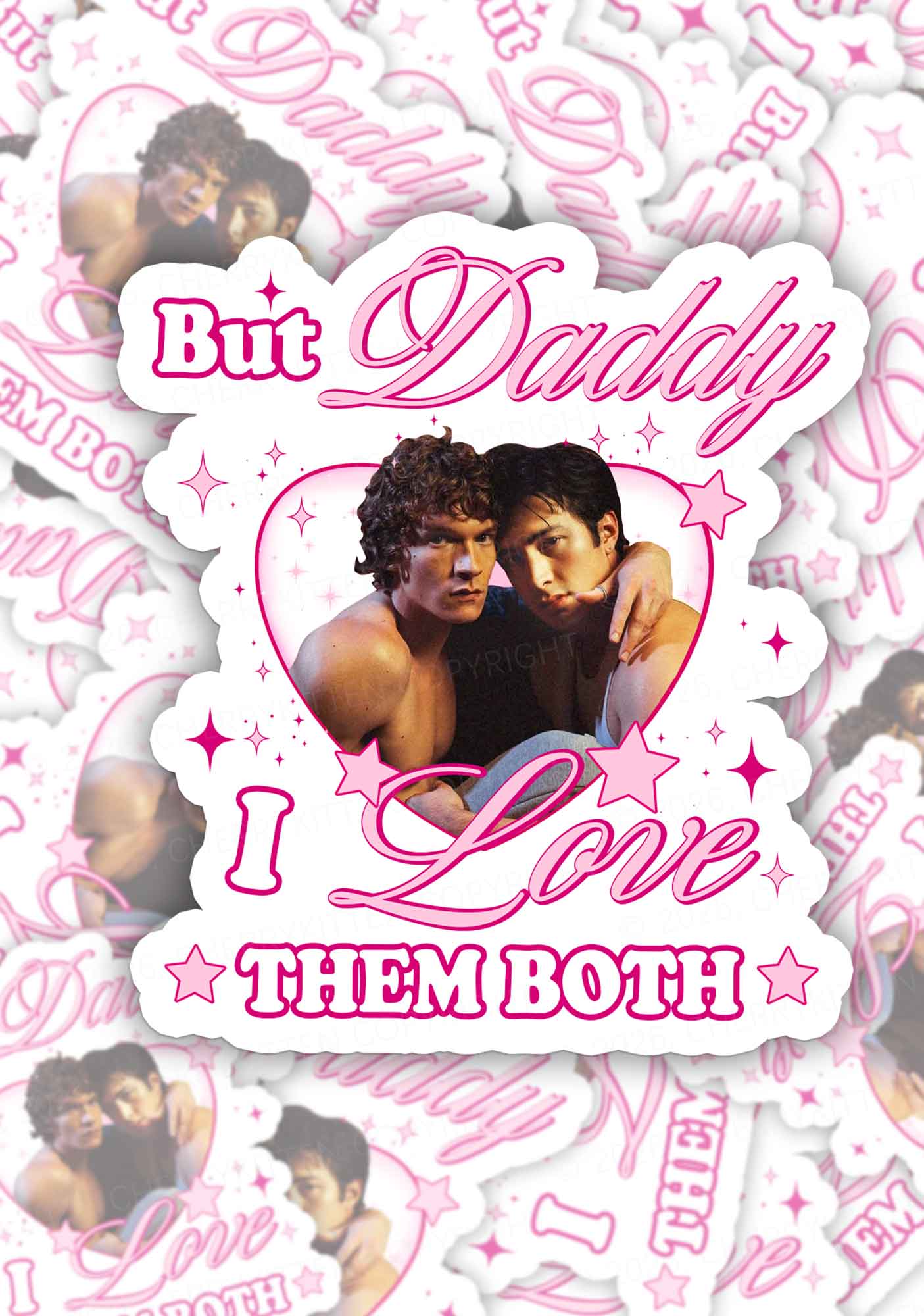 But Daddy I Love Them Both HR 1pc Y2K Sticker Cherrykitten