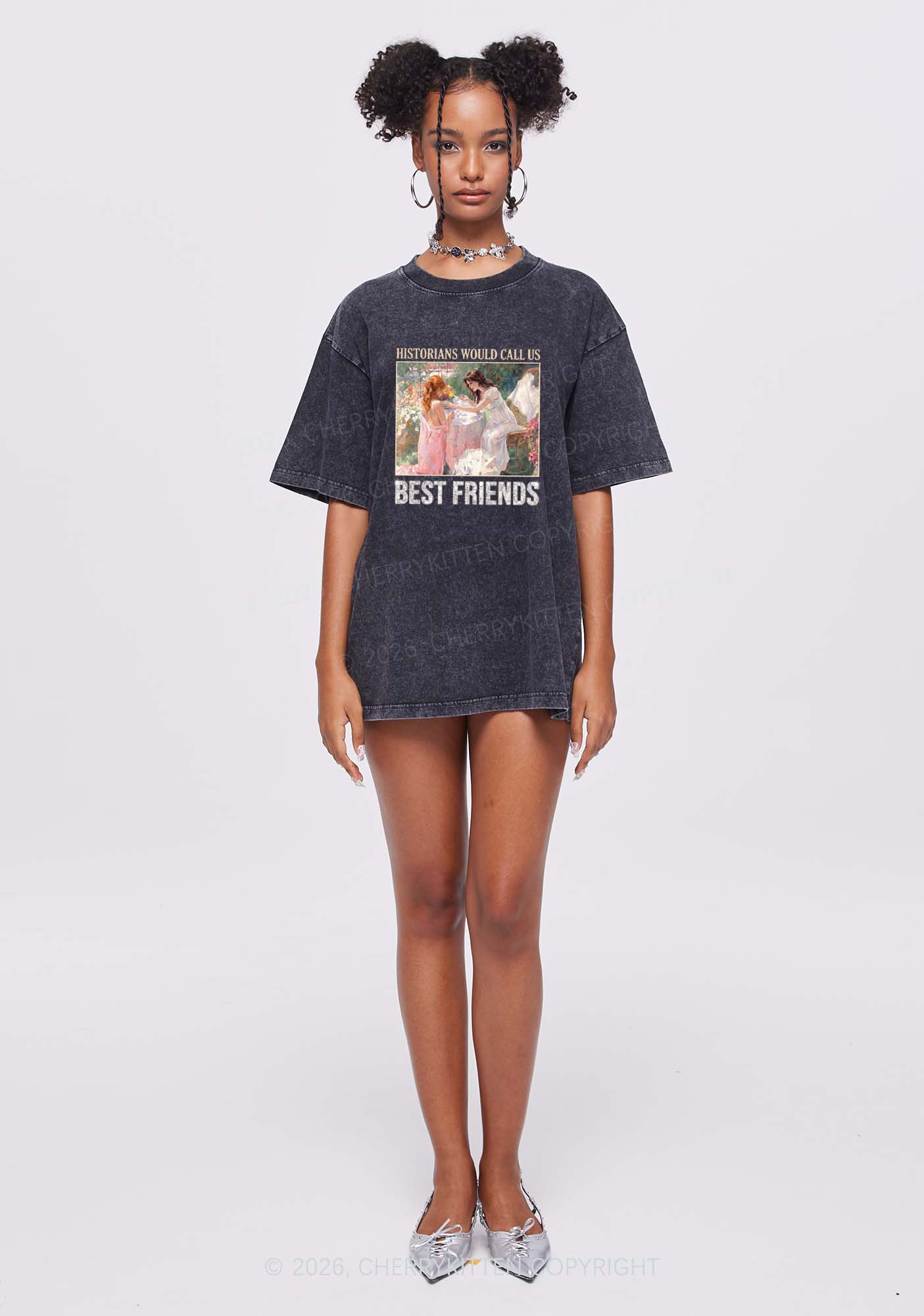 Historians Call Us Best Friends Pride Y2K Shirts Washed Tee Cherrykitten
