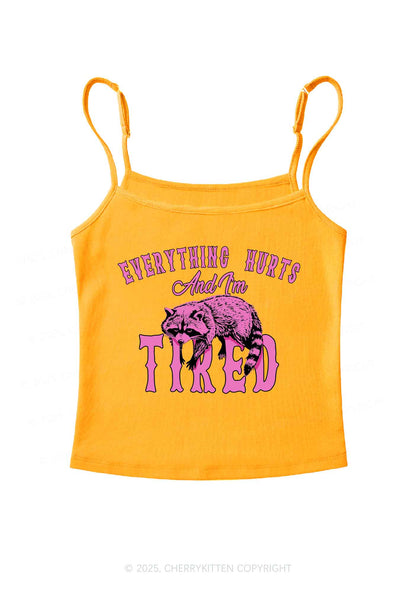I Am Tried Y2K Spaghetti Strap Cami Cherrykitten