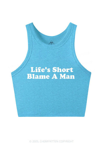 Blame A Man Y2K Crop Tank Top Cherrykitten
