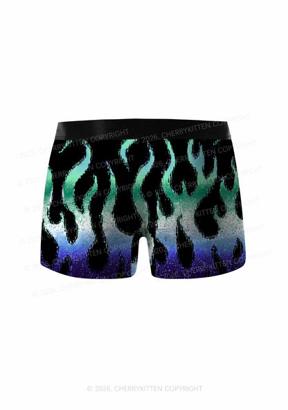 Gay Flame Pride Y2K Print Men Boxer Briefs Cherrykitten