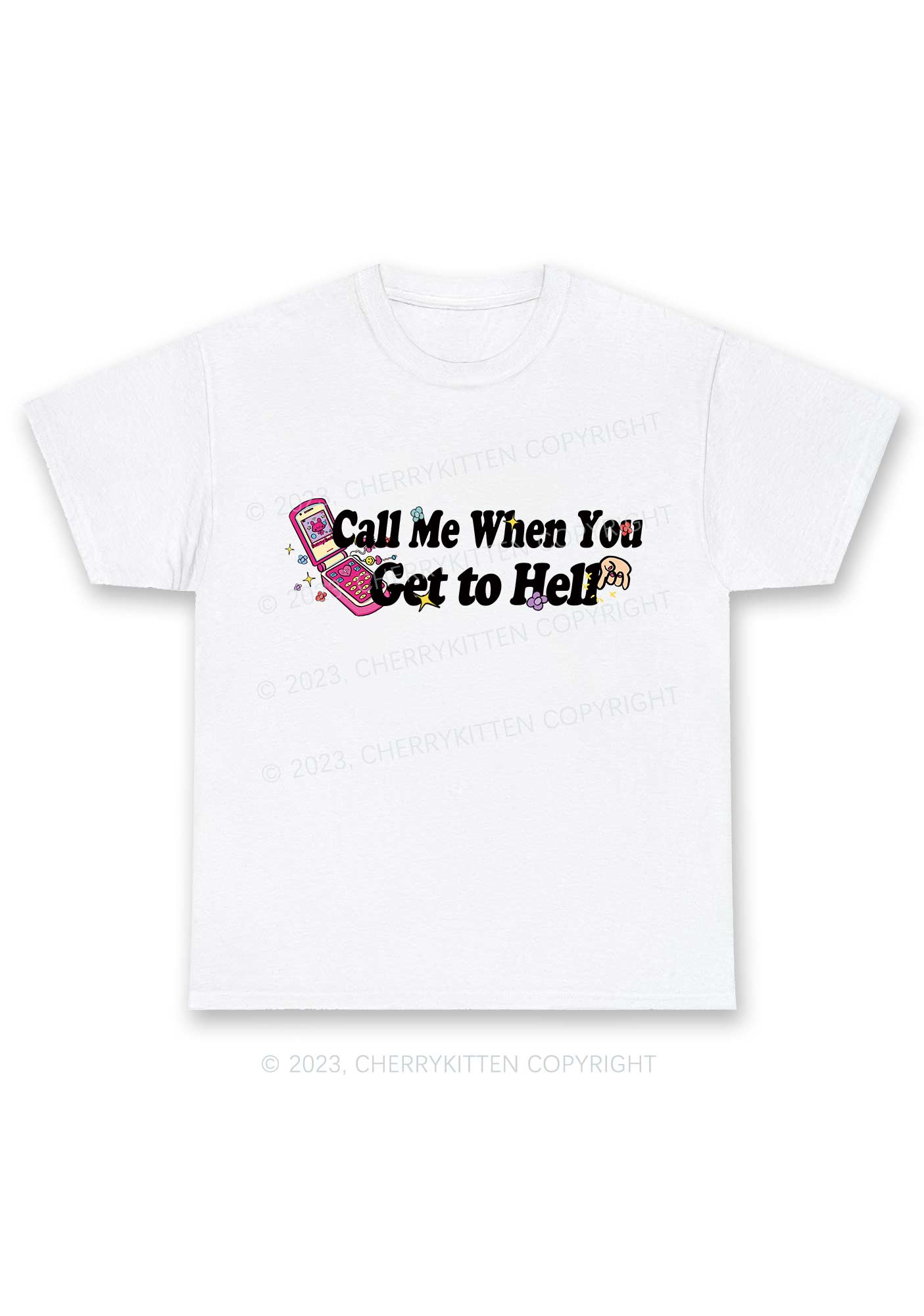 Call Me When You Get To Hell Y2K Chunky Shirt Cherrykitten