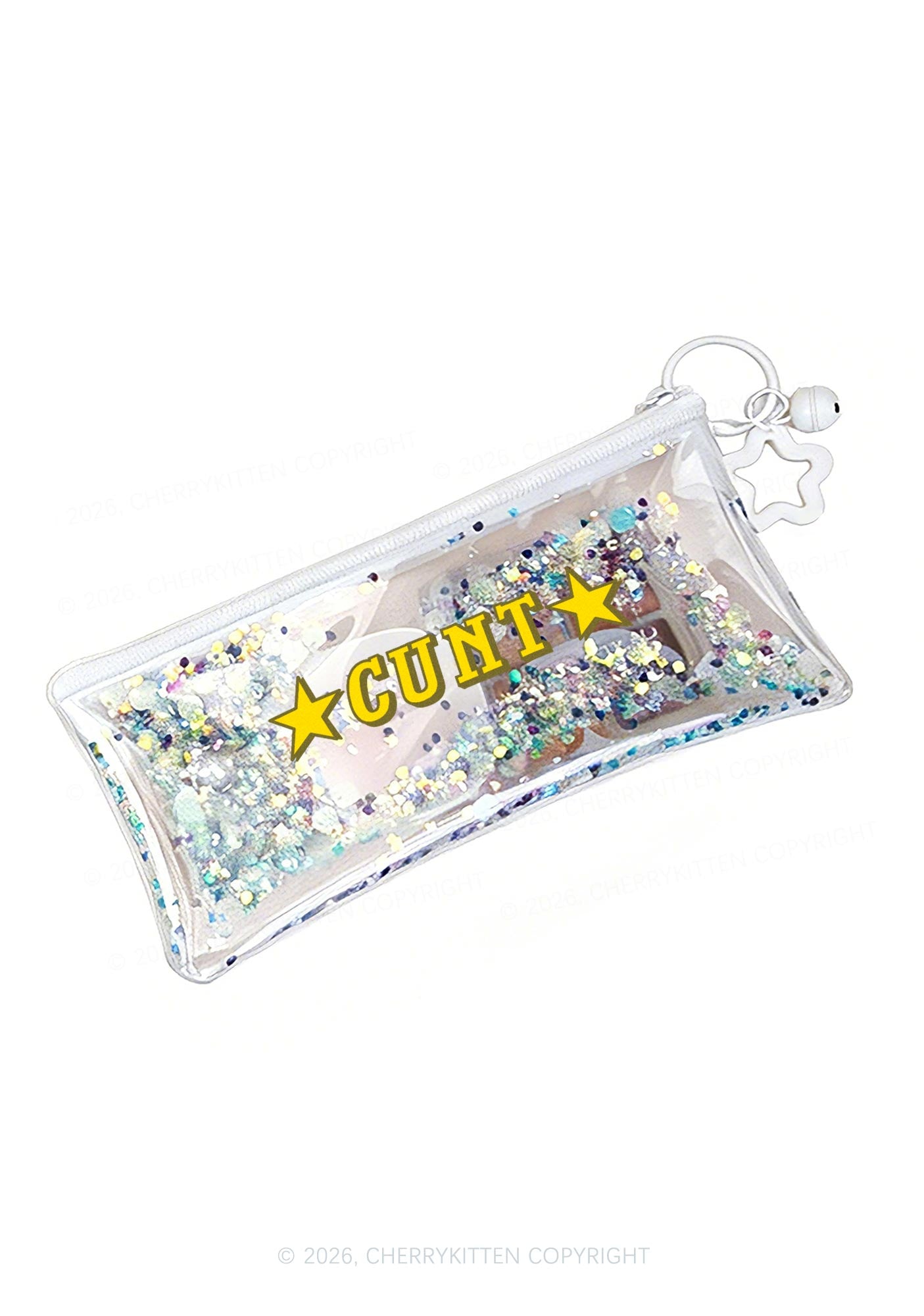 Star Count Y2K Quicksand Transparent Pencil Pouch Cherrykitten