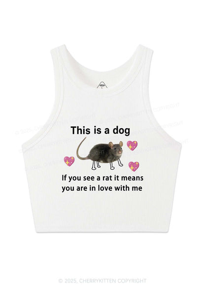 If You See Rat Y2K Crop Tank Top Cherrykitten