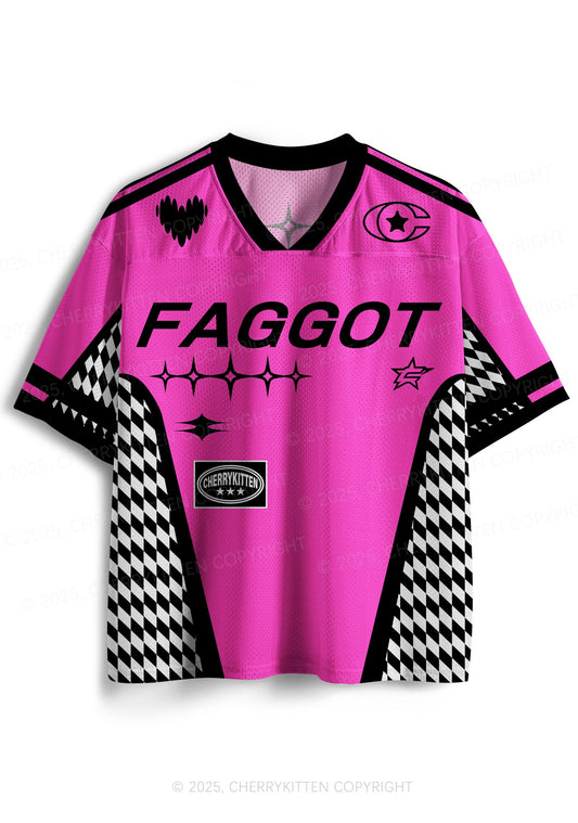 Custom Hot Pink Faggot Pride Y2K Sport Jersey Shirts Cherrykitten