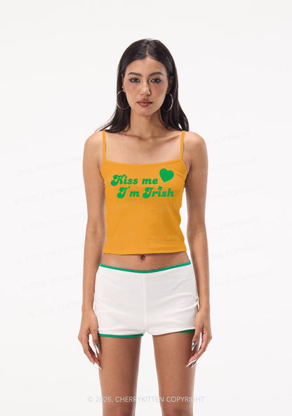 Kiss Me Im Irish St Patricks Y2K Spaghetti Strap Cami Cherrykitten