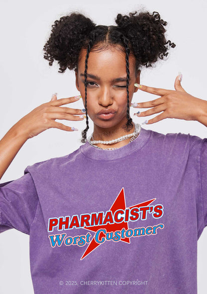 Pharmacists Worst Customer Y2K Shirts Washed Tee Cherrykitten