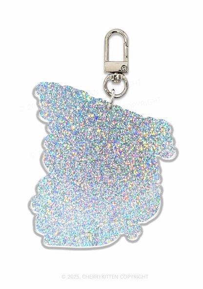Meowdy Kitten 1Pc Y2K Glitter Keychain Cherrykitten