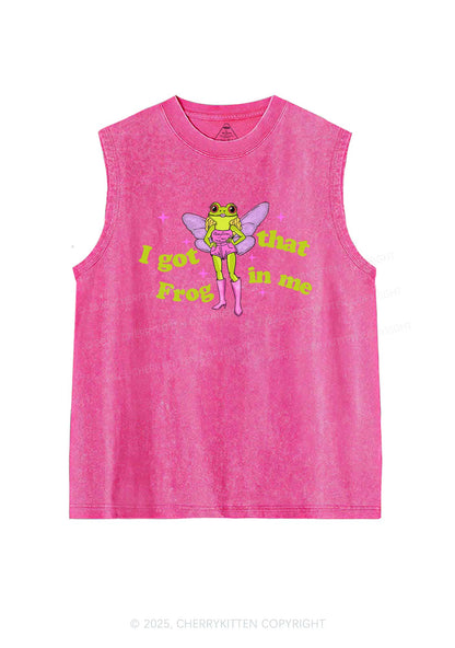 I Got That Frog Y2K Washed Muscle Tank Cherrykitten