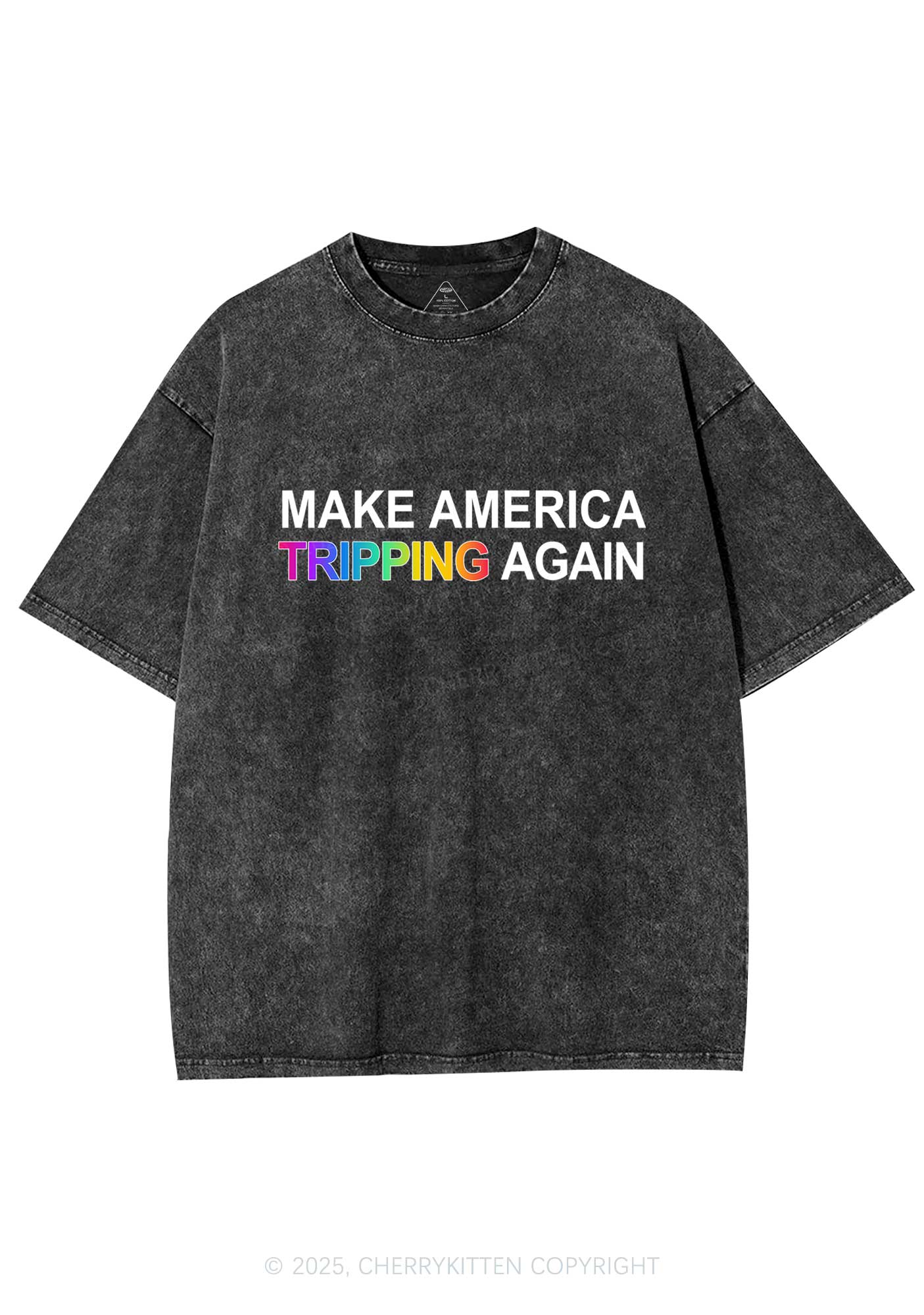 Make America Tripping Again Y2K Washed Tee Cherrykitten