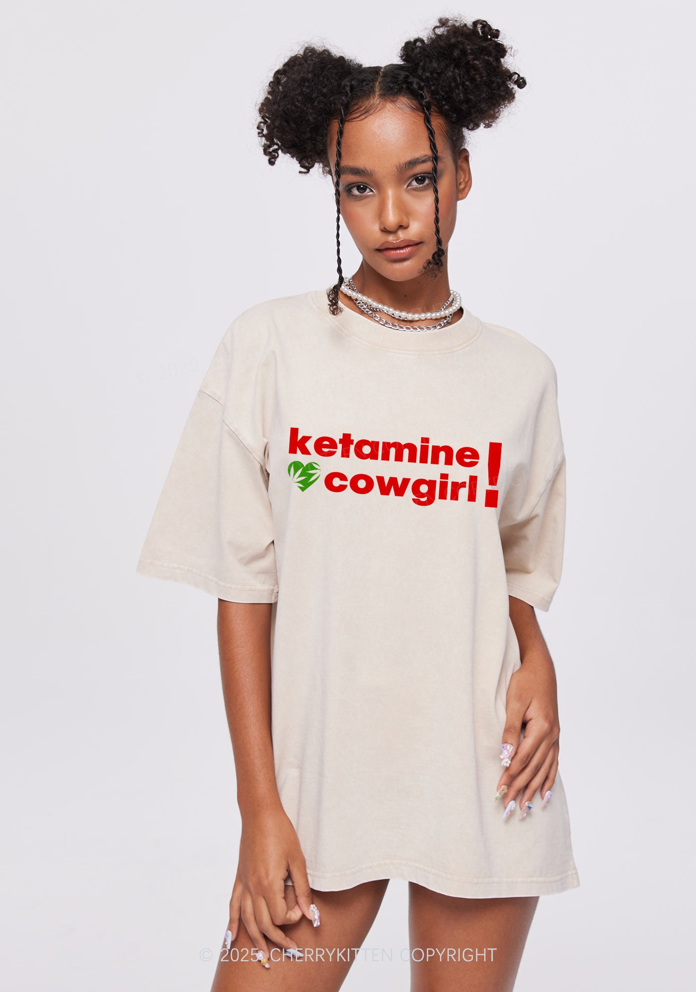K Cowgirl Y2K Shirts Washed Tee Cherrykitten