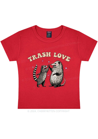 Trash Love Y2K Valentine's Day Baby Tee Cherrykitten