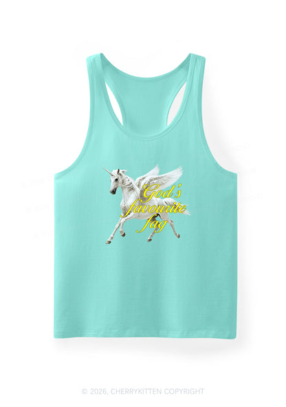 Gods Favourite Fag Pride Y2K Men Racerback Tank Top Cherrykitten