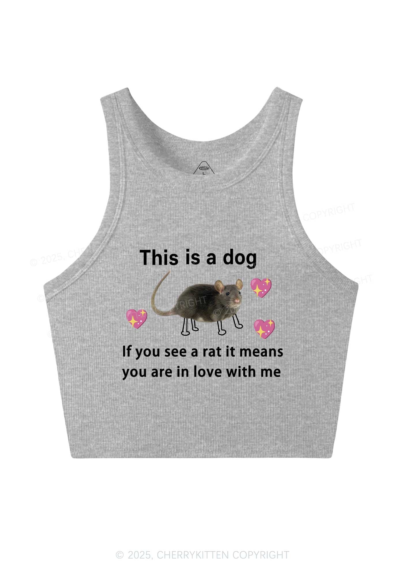 If You See Rat Y2K Crop Tank Top Cherrykitten